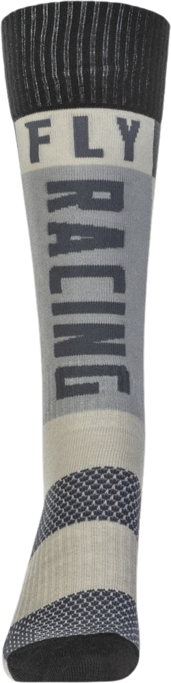 FLY RACING THICK MX SOCKS - GREY/BLACK (SIZE SM/MD)