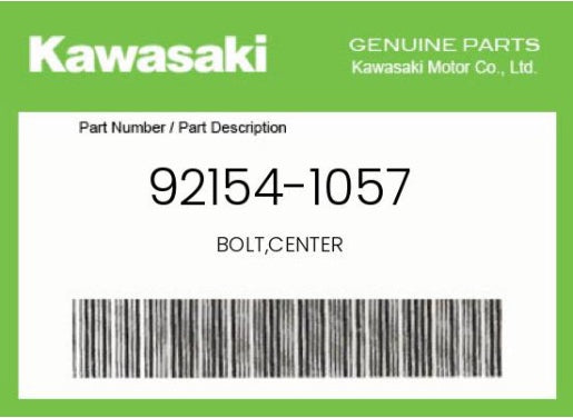 KAWASAKI OEM FRONT FORK CENTER BOLT