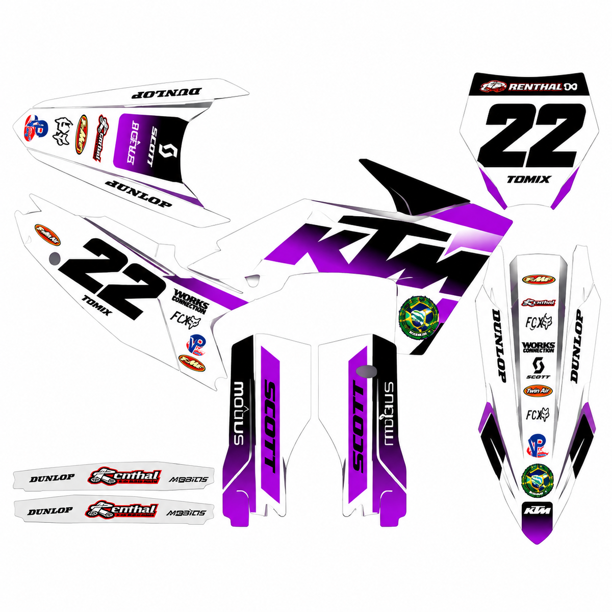 Moto 1 Custom Graphic Kit