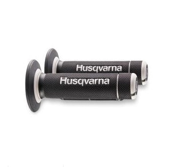 HUSQVARNA GLUED GRIP SET – BLACK/WHITE
