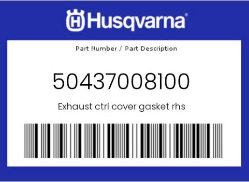 HUSQVARNA OEM POWER VALVE COVER GASKET - RIGHT SIDE