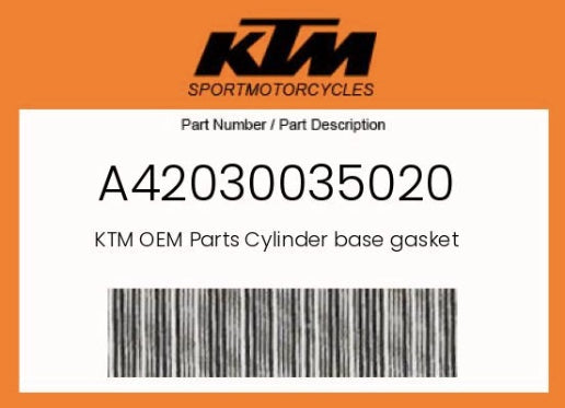 KTM OEM CYLINDER BASE GASKET