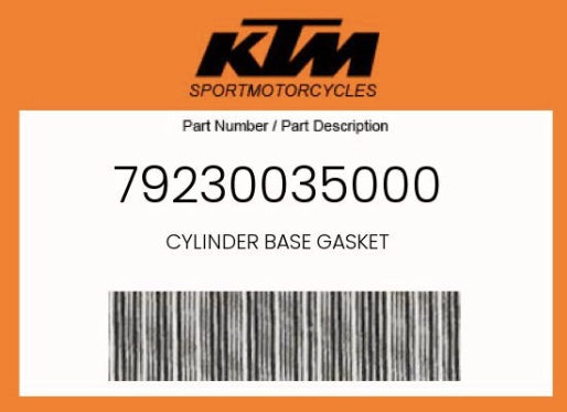 KTM OEM CYLINDER BASE GASKET