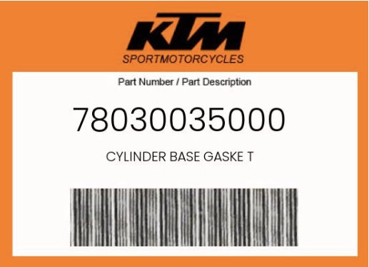 KTM OEM CYLINDER BASE GASKET