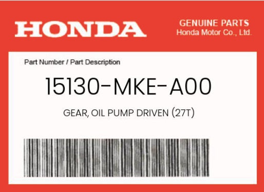 HONDA OEM OIL PUMP DRIVEN GEAR (27T)