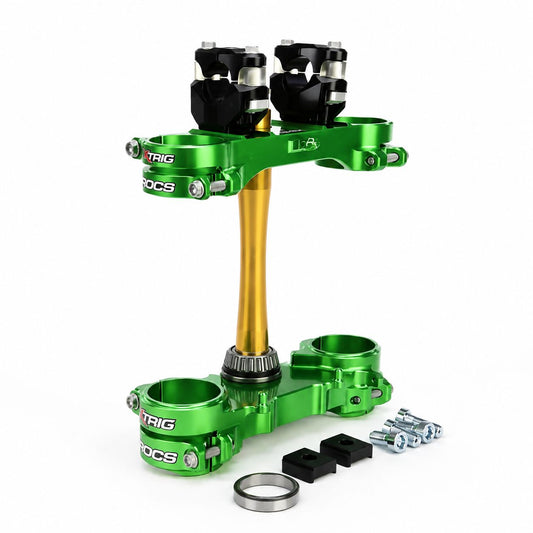 XTRIG ROCS TECH CLAMP SET GREEN KAWASAKI 23MM