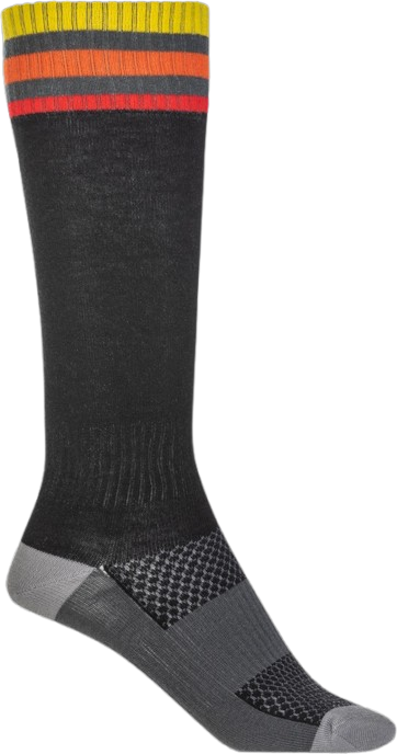 FLY RACING THIN MX SOCKS - BLACK (SIZE SM/MD)